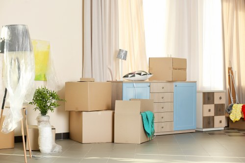 Moving team planning a home removal in Canary Wharf