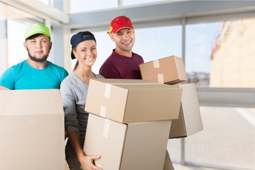 Professional movers handling residential removals in Canary Wharf