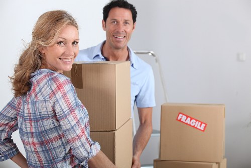 Local moving team handling access challenges in Canary Wharf